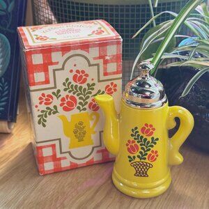 Avon Koffee Klatch Glass Teapot Decanter, Vintage Circa 1970s